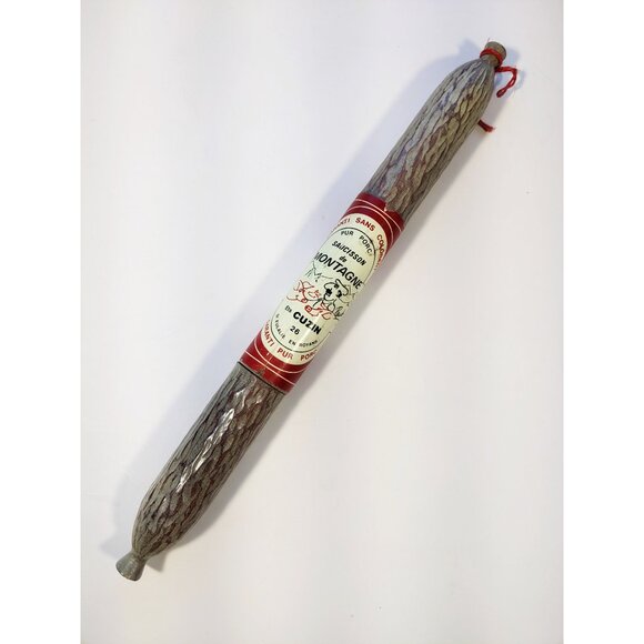 Vintage Cuzin novelty Sausage Shaped Knife Charcuterie wood Made in France - Picture 2 of 8